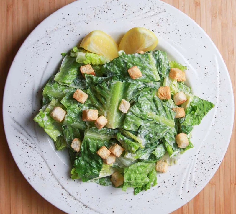Fresh Caesar salad served at Monty's Pizza in Lewis Estates, Edmonton, AB